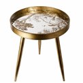 Side table Furuset M, golden, 39.5x39.5x47.5cm