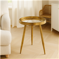 Side table Furuset M, golden, 39.5x39.5x47.5cm