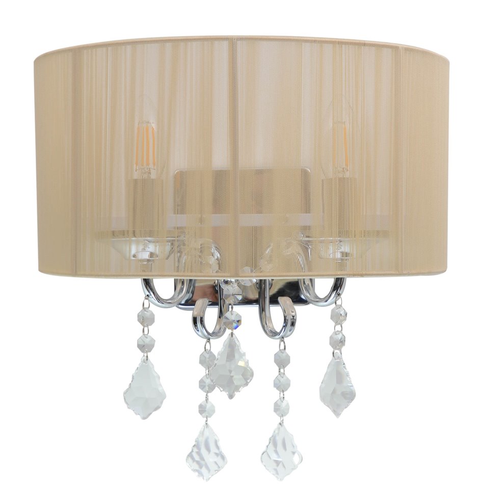 Wall lamp Mari, cream color, E14 2x40W(MAX), H36x35cm