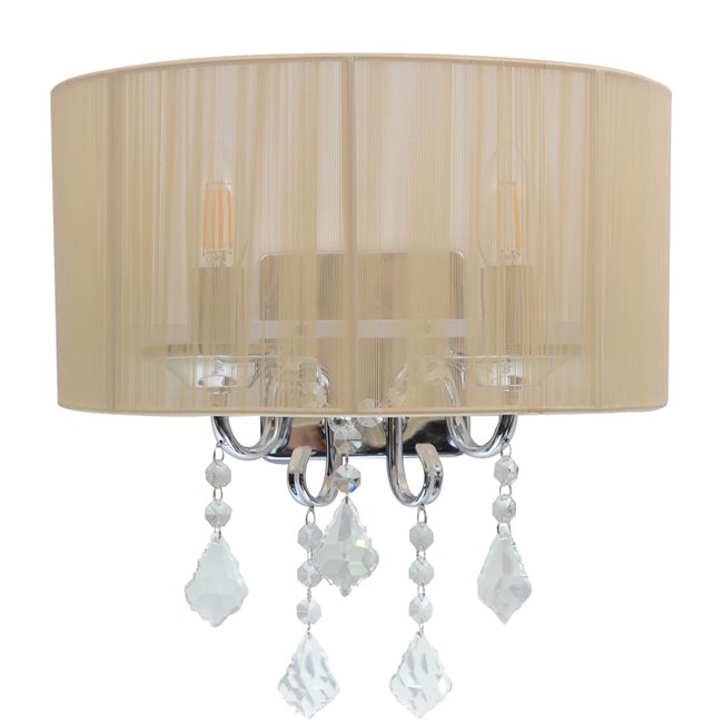 Wall lamp Mari, cream color, E14 2x40W(MAX), H36x35cm