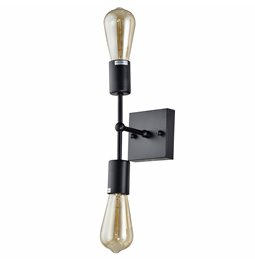 Wall/ ceiling lamp Reba, E27 2x60W(MAX),  black, 7x14x27cm