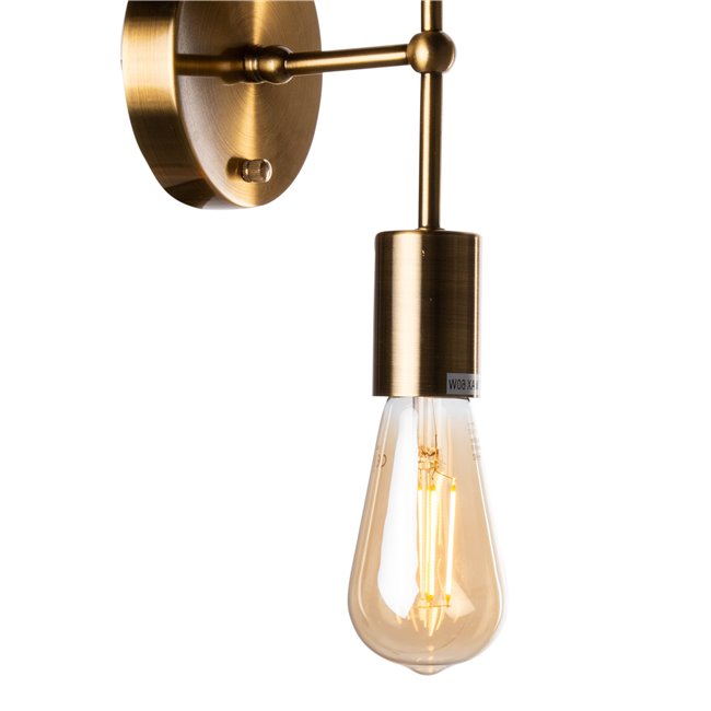 Настенный светильник Reba, E27 2x60W(MAX), бронзовый цвет, 7x14x27см