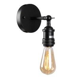 Wall lamp Restyler, black, E27 60W(MAX), H16x15x11.5cm