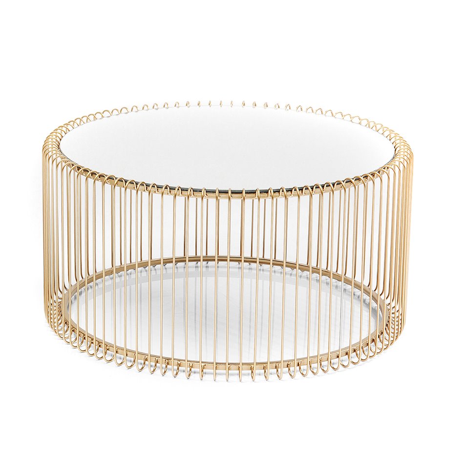Журнальный столик Wire Brass S, H30.5xD60cm