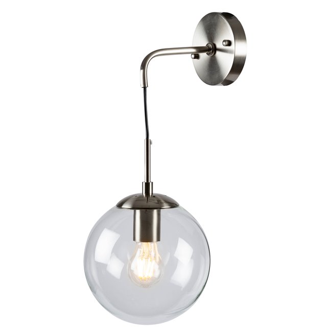 Wall lamp Rolfs, nickel, E27 60W(MAX), H41-55x28x20cm