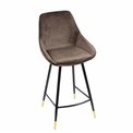 Bar stool Solero, coffee color, H-98x54x54cm, seat height 68cm
