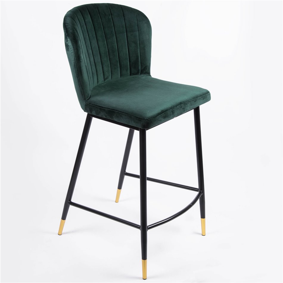 Bar chair Salem, green, 46x55x H95cm,  seat height 62cm