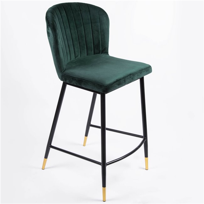 Bar chair Salem, green, 46x55x H95cm,  seat height 62cm