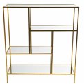 Metal shelf Benikarlo, golden, H90x80x25cm
