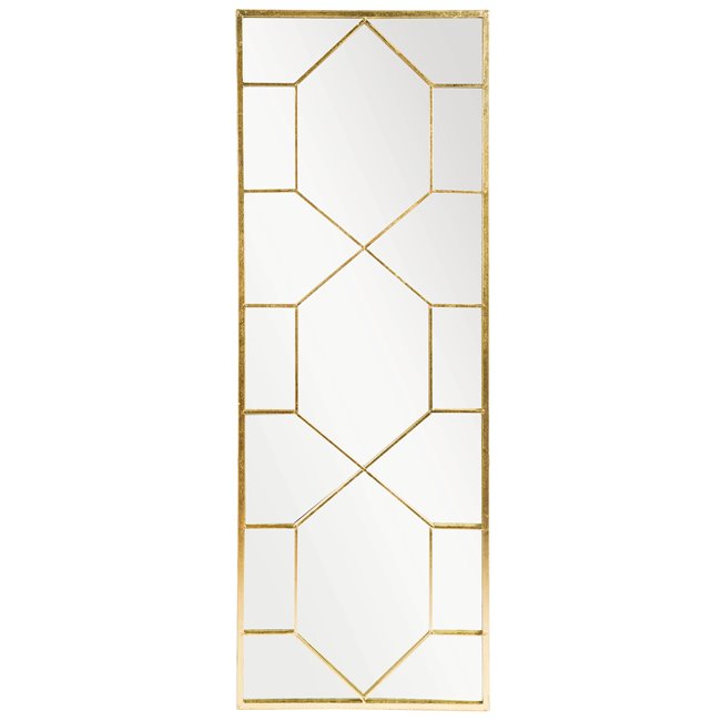 Wall mirror Bellver, golden, H138x50x3.5cm