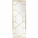 Wall mirror Bellver, golden, H138x50x3.5cm