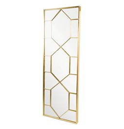 Wall mirror Bellver, golden, H138x50x3.5cm