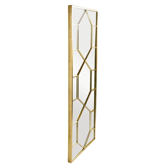 Wall mirror Bellver, golden, H138x50x3.5cm