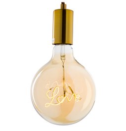 Decorative LED bulb, amber, 4W E27, D12.5x17.2cm