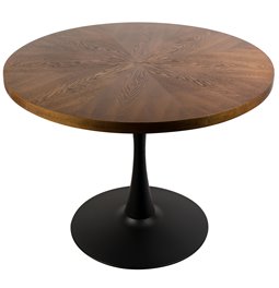 Dining table Torino, walnut wood veneer, D100xH76cm