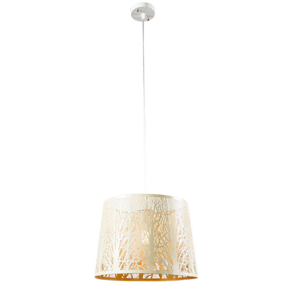 Pendant lamp Labosca, beige/golden, E27 60W(MAX), H30-110cm D35cm