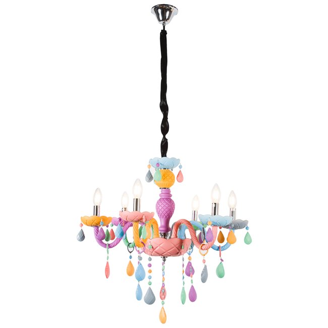 Chandelier Ylakiai, H75-115x45x65cm, E14 6x40W(MAX)