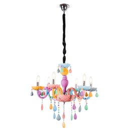 Chandelier Ylakiai, H75-115x45x65cm, E14 6x40W(MAX)