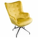 Armchair Dallas, velvet, golden tone, H103x75.5x70cm, seat height 50cm