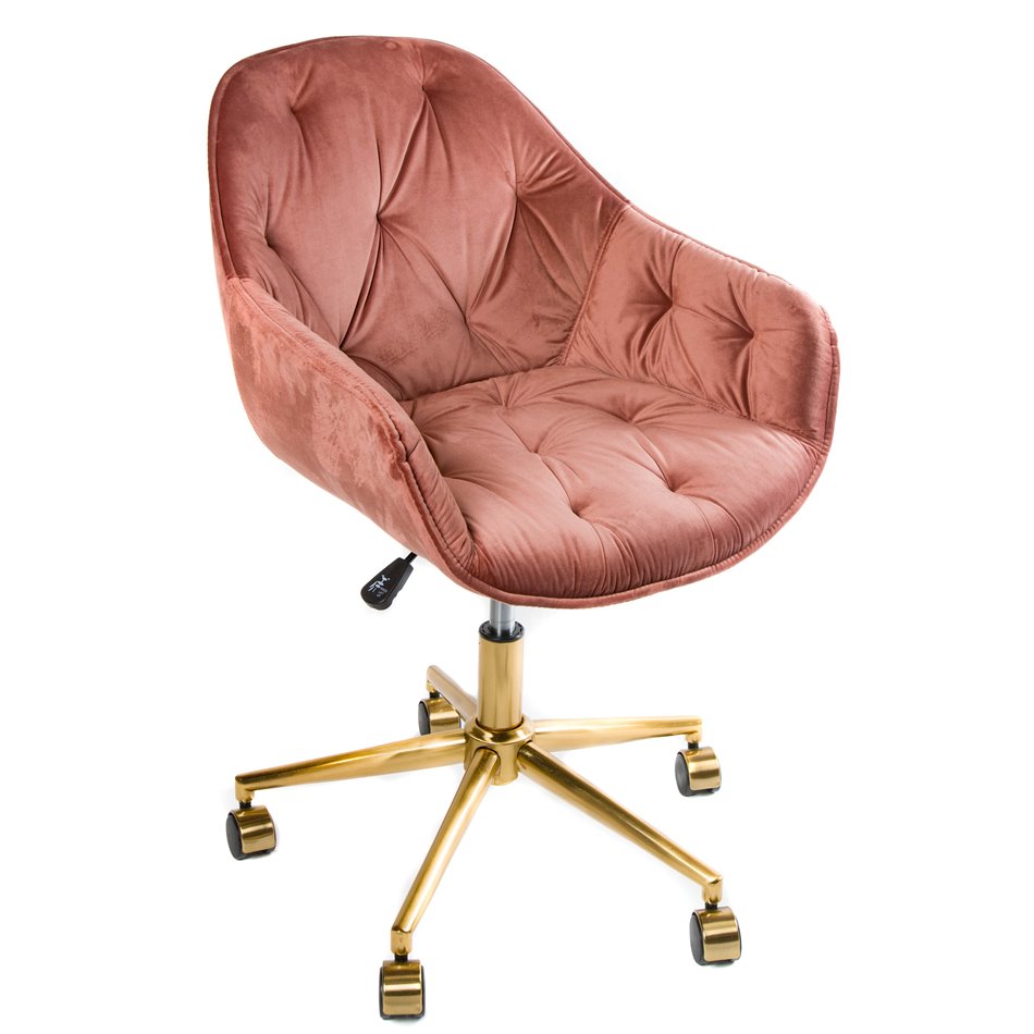 Office chair Slorino, pink, H78-88x58x62cm, seat height 44-54cm