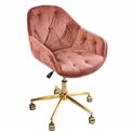 Office chair Slorino, pink, H78-88x58x62cm, seat height 44-54cm