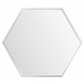 Wall mirror Idena hexagon, silver color, 40x40cm