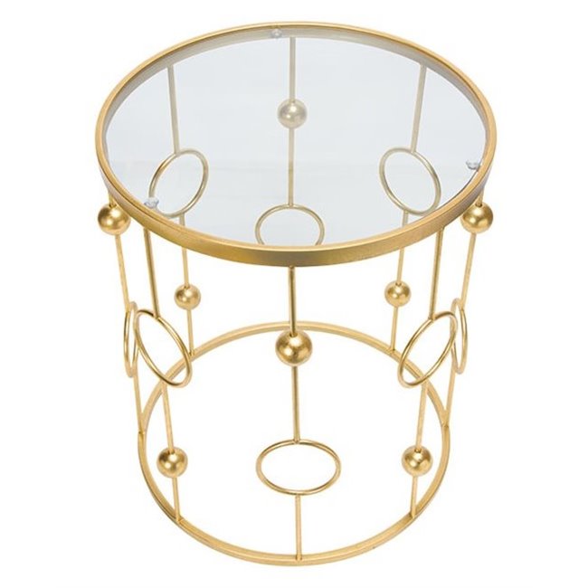 Металлический столик Bareiro M, золотого цвета, D42xH55см