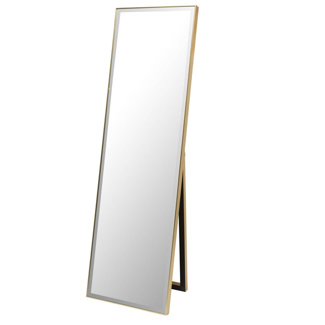 Floor mirror Insch II, golden color frame H150x45cm
