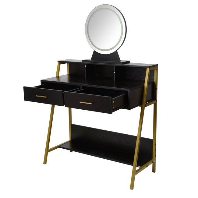 Dresser with mirror Franca, LED, H90x40x135cm