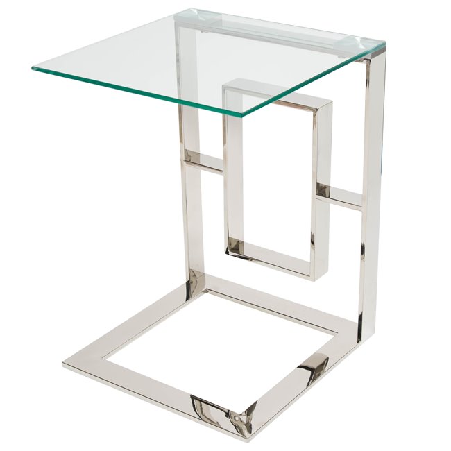 Столик Eisenberg, цвет серебро, H50.5x49x42см 