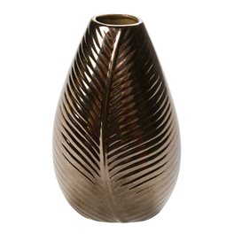 Vase Nature leaf S, gold, 12x6.5x20.5cm