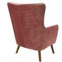 Armchair Dartford, velvet, old rose, H100x75x83cm, seat height 40cm