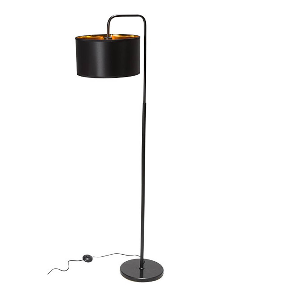 Floor lamp Trapo, black/golden, H165x50x35cm E27 60W(MAX)