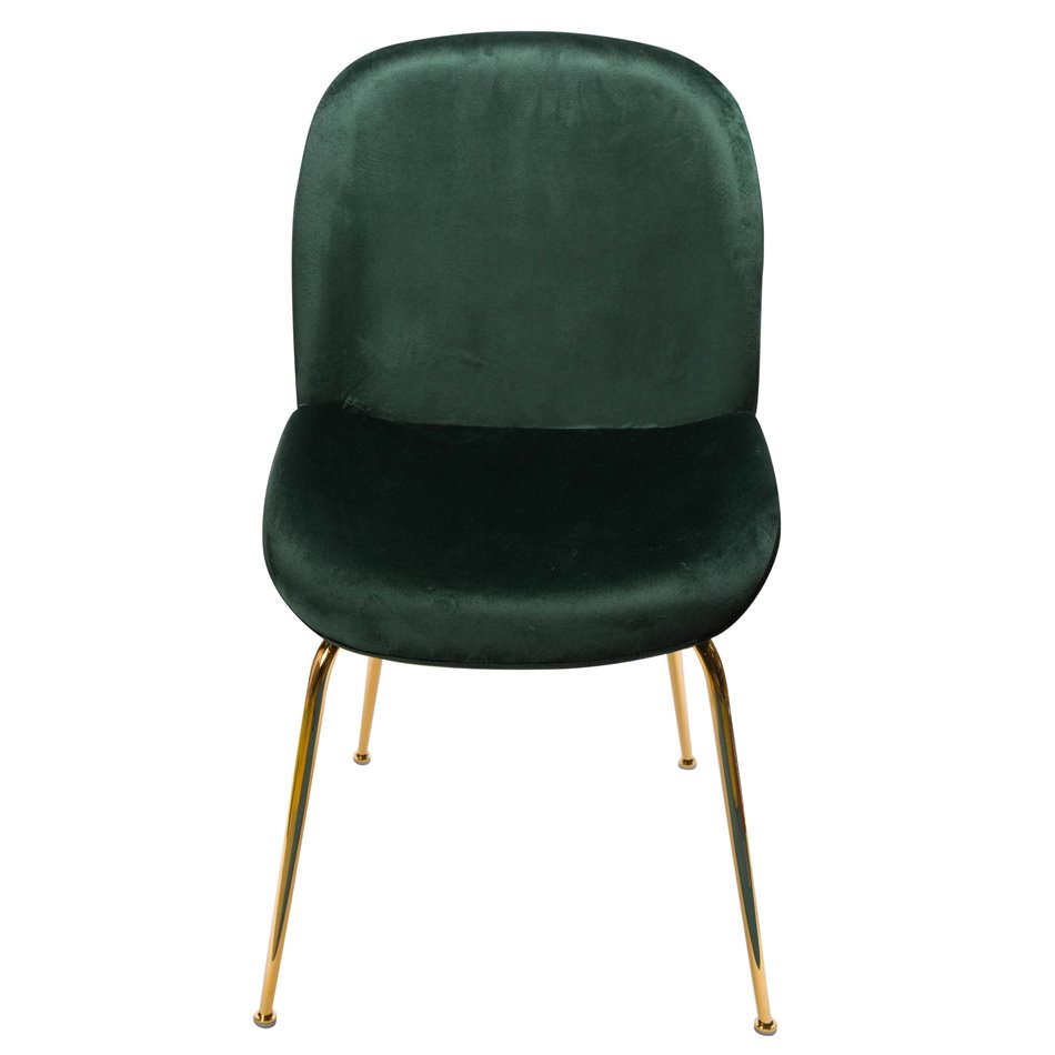 Обеденный стул Troja, темно-зеленый, 58x46x88см, высота сиденья 47см