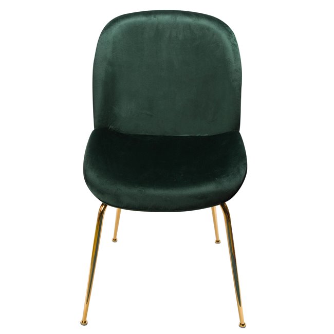 Обеденный стул Troja, темно-зеленый, 58x46x88см, высота сиденья 47см