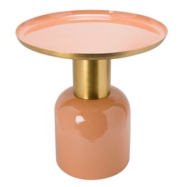 Table Lilla, brass with enamel, H41cm, D41cm