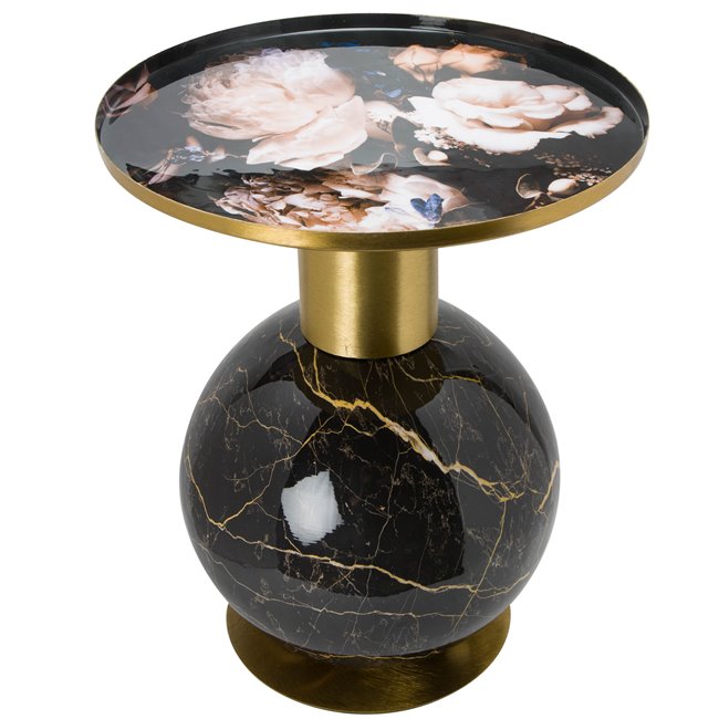 Side table Lilly, matt brass, plating gold PC, D41x46cm