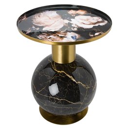 Side table Lilly, matt brass, plating gold PC, D41x46cm
