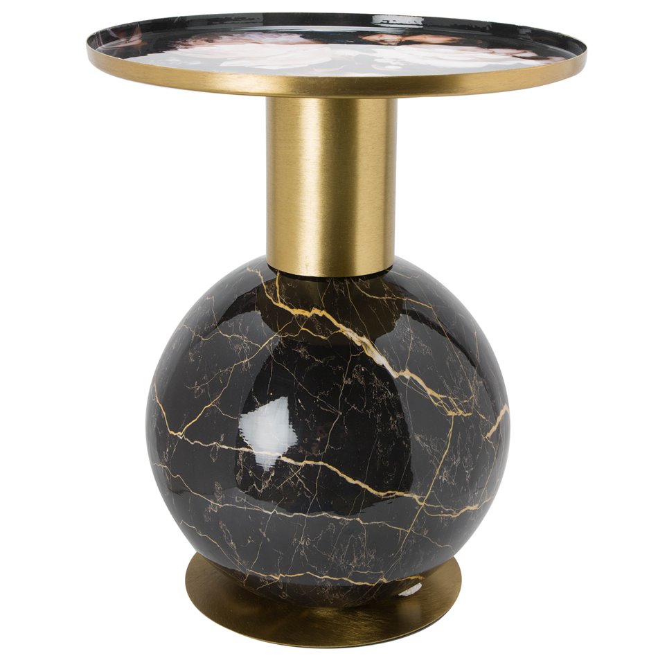 Side table Lilly, matt brass, plating gold PC, D41x46cm