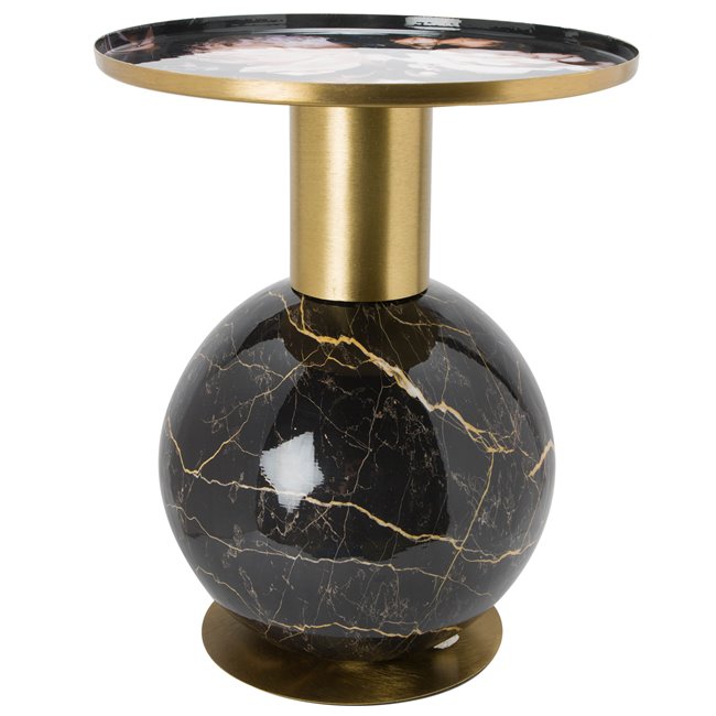 Side table Lilly, matt brass, plating gold PC, D41x46cm