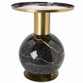Side table Lilly, matt brass, plating gold PC, D41x46cm
