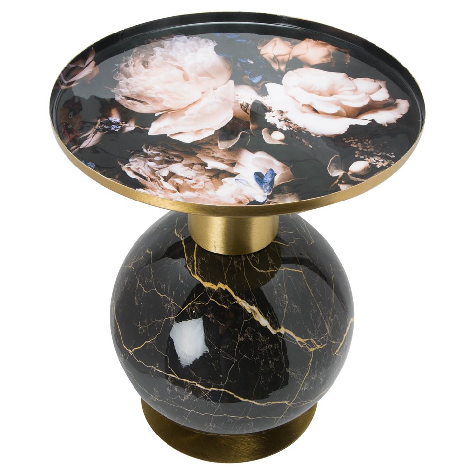 Side table Lilly, matt brass, plating gold PC, D41x46cm