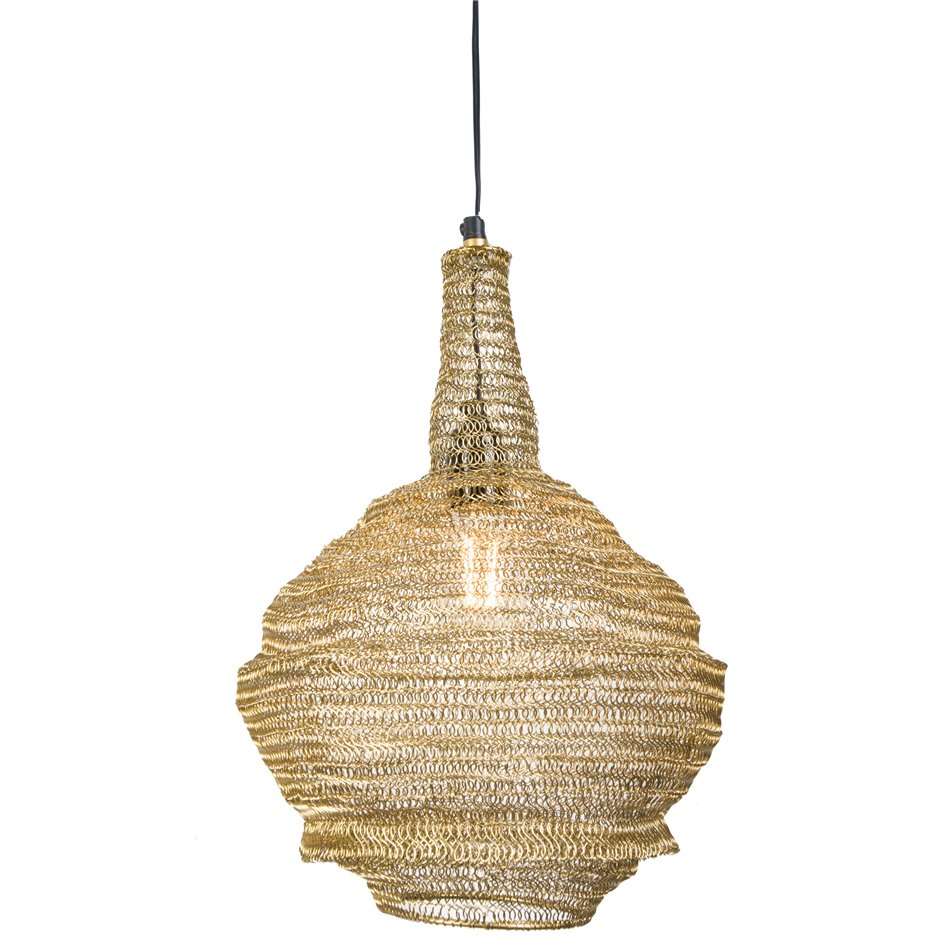 Подвесной светильник Landau New, блестящая латунь, D30cm, H46cm