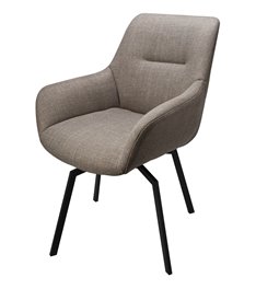 Chair Sennen, swivel 360, dark grey, H84x63x63cm, seat height 45cm