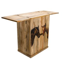 Bar Adwolf, mango wood, H106x80-160x57cm