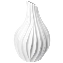 Vase Gallipoli, white, H31cm, 19.5x16cm