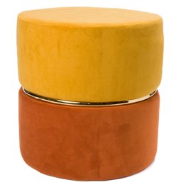 Pouf Trabia, orange, H40cm, D40cm