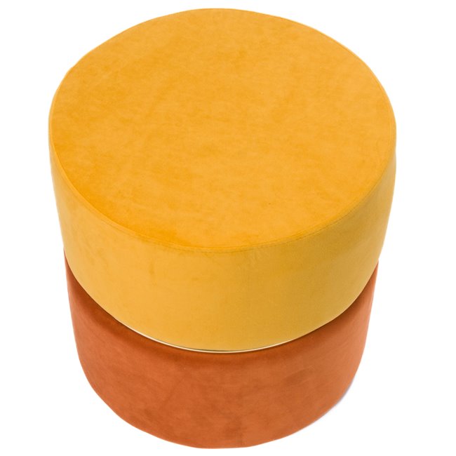Pouf Trabia, orange, H40cm, D40cm
