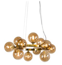 Pendant lamp Radom amber, H40-133x52x48cm, G9x12 35W(MAX)