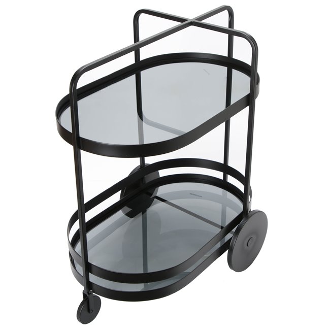 Serving trolley Totler, black, H66.5x45.5x74cm